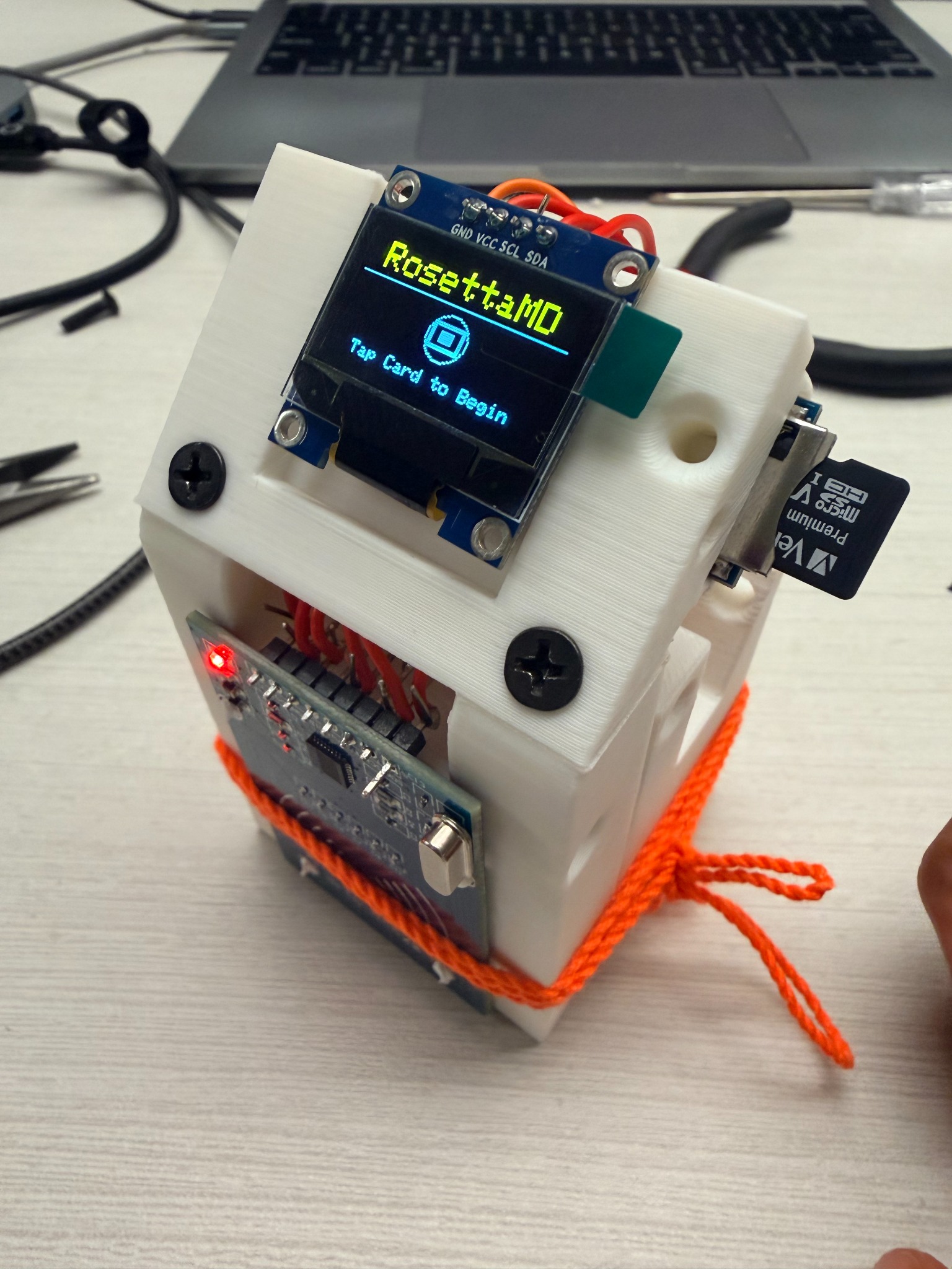 Completed RosettaMD enclosure and OLED screen